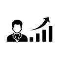 Career growth Vector Icon which can easily modify or edit Royalty Free Stock Photo