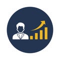 Career growth Vector Icon which can easily modify or edit Royalty Free Stock Photo