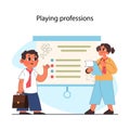 Career guidance for children. Playing professions helping kids to define