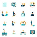 Career Icon Flat Set Royalty Free Stock Photo