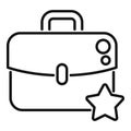 Career job bag icon outline vector. Take new member