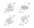 Career ladder, Education idea and Anti-dandruff flakes icons set. Mindfulness stress sign. Vector