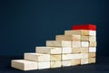 Career ladder or path. Wooden stairs as symbol success in business Royalty Free Stock Photo