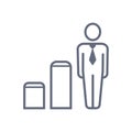 Career ladder vector icon. Business, human resource sign. Looking for talent. Search man vector icon