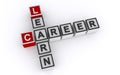 career learn word block on white