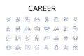 Career line icons collection. Job, Profession, Employment, Occupation, Vocation, Trade, Workforce vector and linear