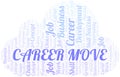 Career Move typography vector word cloud.