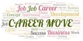 Career Move typography vector word cloud. Royalty Free Stock Photo