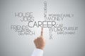 Career opportunity hand press concept Royalty Free Stock Photo