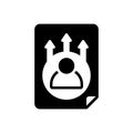 Black solid icon for Career Opportunity, chance and eventuality Royalty Free Stock Photo