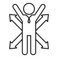 Career opportunity icon, outline style