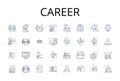 Career line icons collection. Job, Profession, Employment, Occupation, Vocation, Trade, Workforce vector and linear