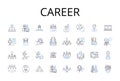 Career line icons collection. Job, Profession, Employment, Occupation, Vocation, Trade, Workforce vector and linear