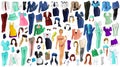 Career Paper Doll with Cashier, Pilot, Cop, Doctor, Politician and Housekeeper