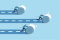Career path development, effort or motivation to lead to success, business competition, efficiency or productivity, employee