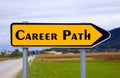 Career Path sign board. Royalty Free Stock Photo