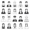 Career People and Occupation Icons Set