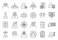 Career personal traits icons set, outline style Royalty Free Stock Photo