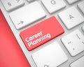 Career Planning - Message on the Red Keyboard Button. 3D. Royalty Free Stock Photo