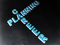 career planning text written on dark abstract background Royalty Free Stock Photo