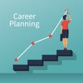 Career planning vector