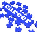 Career Puzzle Showing Job