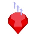 Career ruby icon isometric vector. Future work Royalty Free Stock Photo