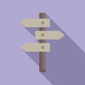 Career search direction pillar icon flat vector. Candidate work