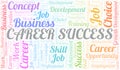 Career Success typography vector word cloud.