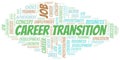Career Transition typography vector word cloud Royalty Free Stock Photo