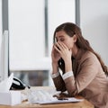 Career woman, allergy and unhealthy with sneezing, nose and tissue for healthcare, medic or doctor in office. Male Royalty Free Stock Photo