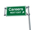 Careers Freeway Exit Sign highway street