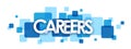 CAREERS blue overlapping squares banner