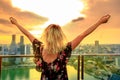 Singapore woman rooftop