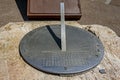A small sundial at Carefree Desert Garden Royalty Free Stock Photo