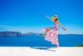 Carefree happy woman enjoying life in summer Royalty Free Stock Photo