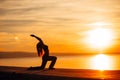 Carefree woman meditating in nature.Finding inner peace.Yoga practice.Spiritual healing lifestyle.Enjoying peace,anti-stress Royalty Free Stock Photo