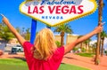 Las Vegas Sign enjoying Royalty Free Stock Photo