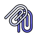 A carefully crafted paper clip icon, perfect for documents attachment or organization Royalty Free Stock Photo