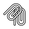 A carefully crafted paper clip icon, perfect for documents attachment or organization Royalty Free Stock Photo