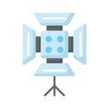 Carefully crafted vector of studio light, icon of spotlight in trendy style