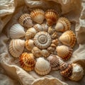 Natural Seashell Mandala Still Life Royalty Free Stock Photo
