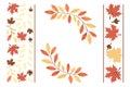 Decorative Leaf Border Designs Perfect for Cards Posters and Seasonal Templates Royalty Free Stock Photo