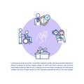 Caregiver assistance concept icon with text