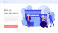 Elderly care concept landing page