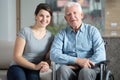 Caretaker and elderly man Royalty Free Stock Photo