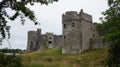 Carew Castle and lake Royalty Free Stock Photo