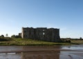 Carew Castle Ruins Pembrokeshire Wales Royalty Free Stock Photo