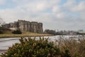 Carew Castle and today mill Pembrokeshire Royalty Free Stock Photo