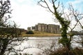 Carew Castle and today mill Pembrokeshire Royalty Free Stock Photo